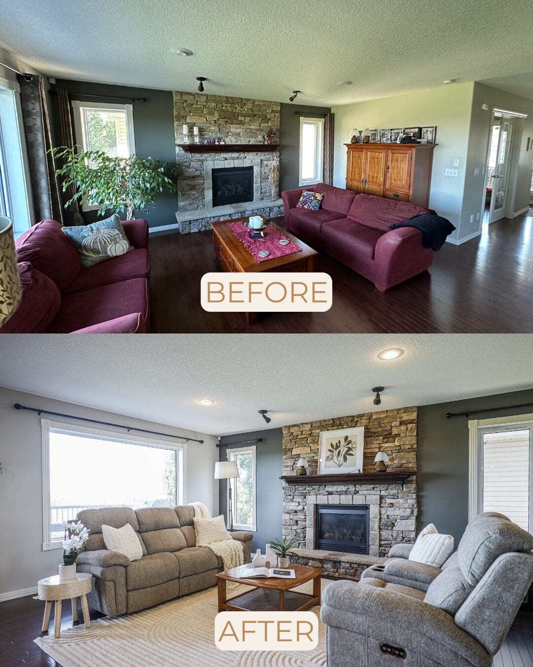 Home staging before-after