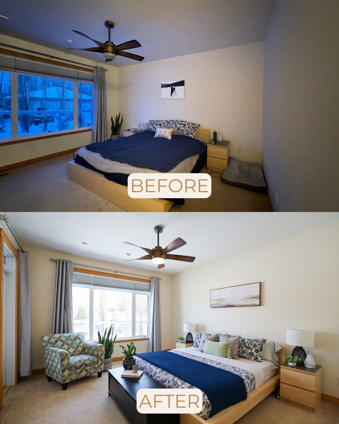 Home redesign before-after