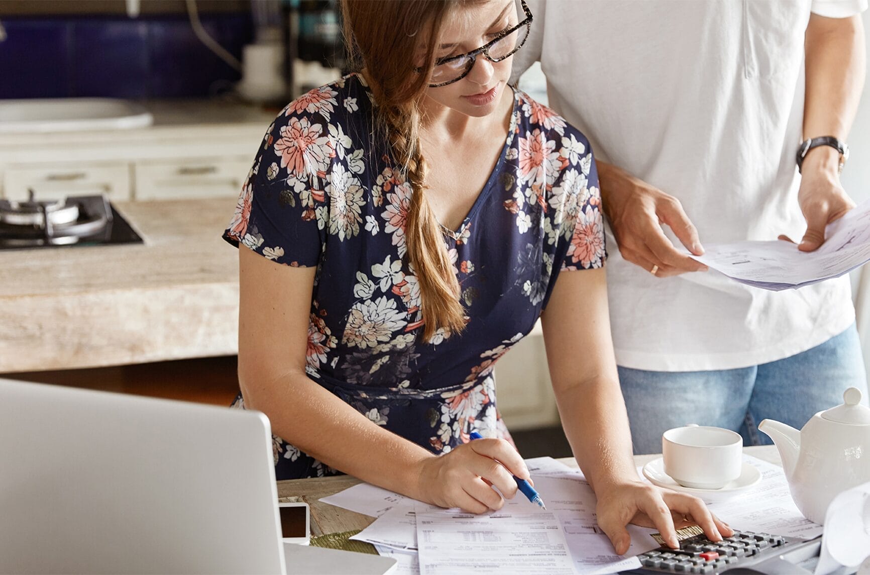 Girl writing something on paper