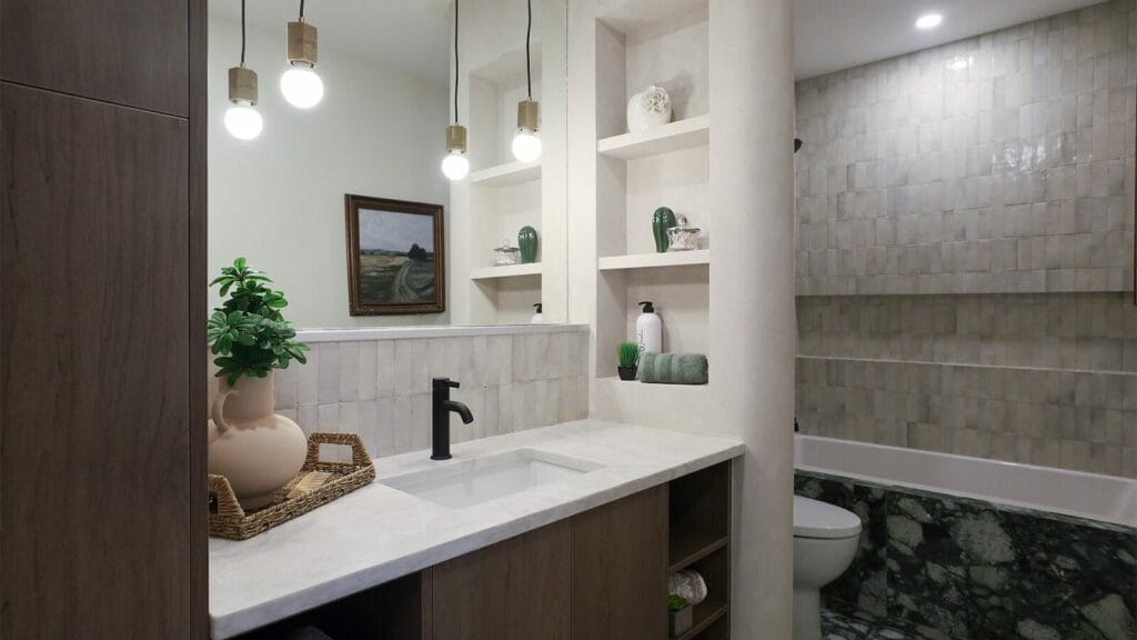 bathroom staging