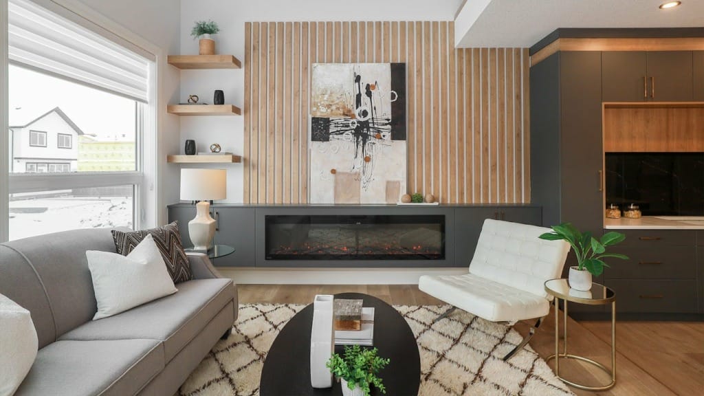 Living room staging
