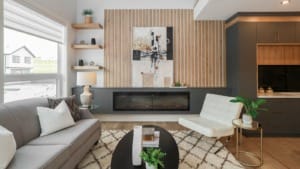 Living room staging